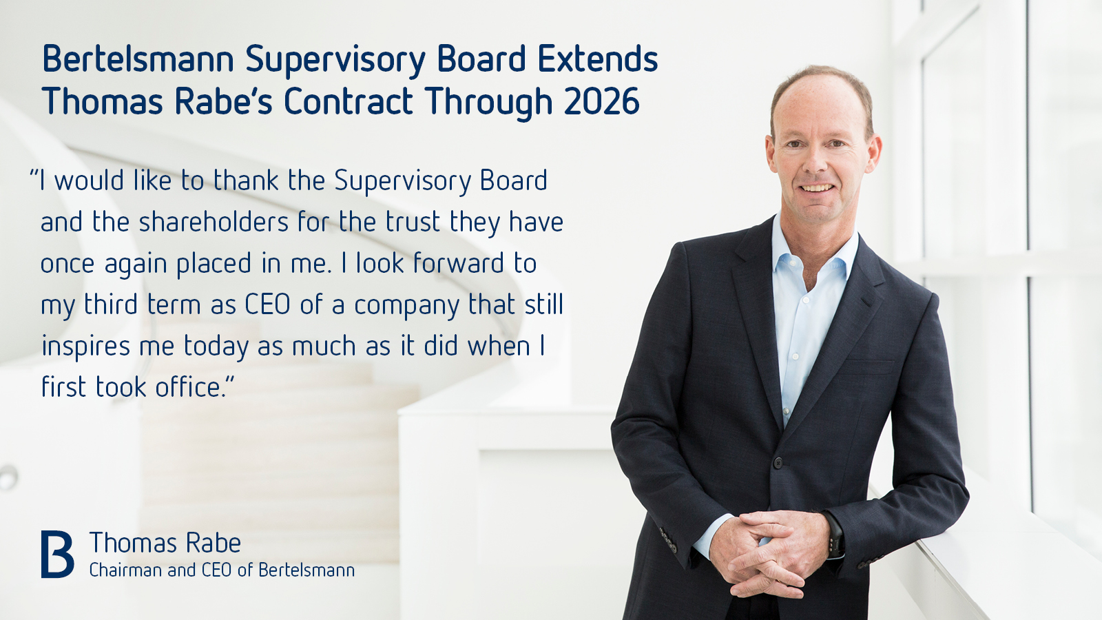 Thomas KGaA Bertelsmann SE Board 2026 Through Contract Extends - Bertelsmann Co. Rabe\'s Supervisory &